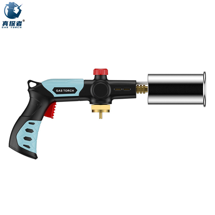 GF-8010 outdoor camping mapp handheld pistol shape windproof jet high temperature torch lighter