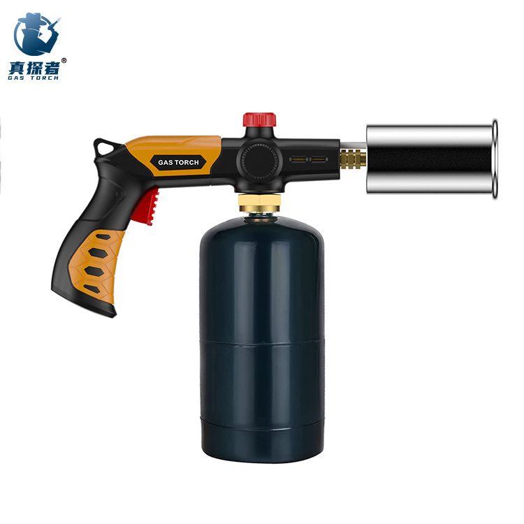 GF-8010 custom camping outdoor bbq barbecue charcoal blow torch butane gas fire flame gun brazing torch lighter