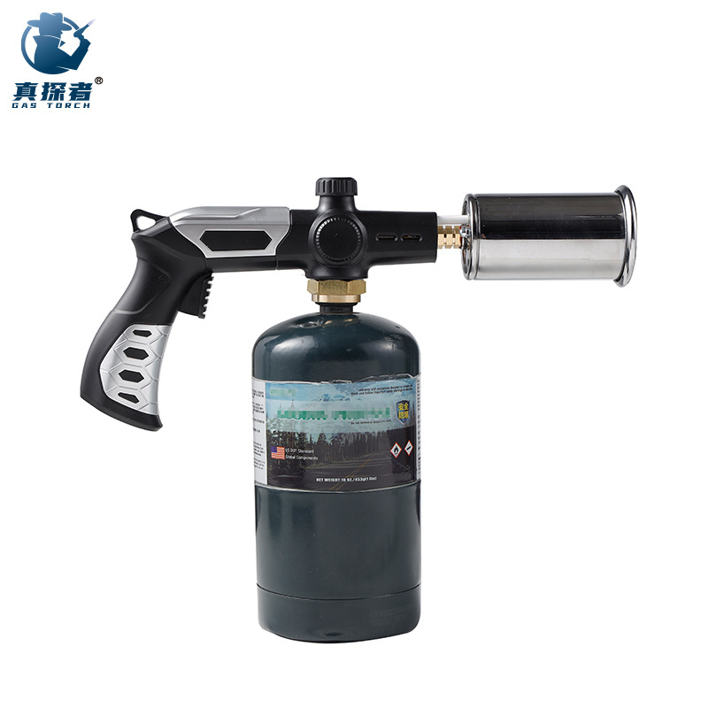 GF-8010 custom camping outdoor bbq barbecue charcoal blow torch butane gas fire flame gun brazing torch lighter