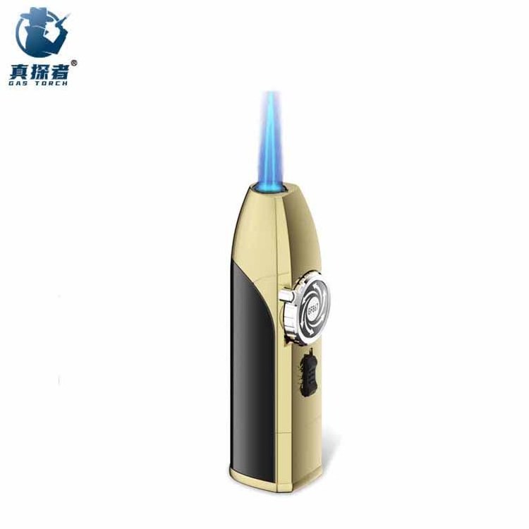 GF-867 new 2024 custom logo cheap pocket metal smoking cigar gas torch lighter butane