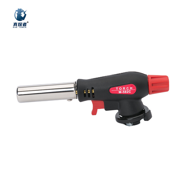 TLH-582C Cheap Wholesale Plastic Big Blue Flame Soldering Butane Torch Lighter Head For Welding