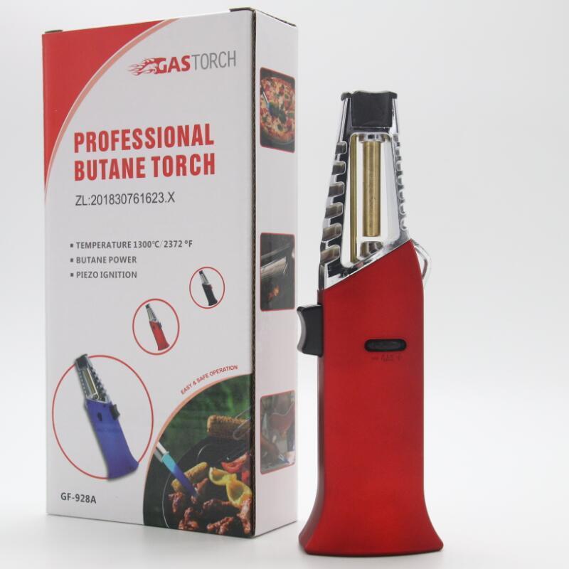 GF928A Wholesale distributor custom design modern kitchen culinary torch slim turbo torch lighter butane blow