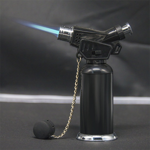 GF861 Cheap Mini Windproof Butane Fuel Small Cigar Smoking Cigarette Plastic Jet Butane Torch Lighter