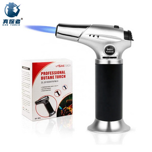 901 Adjustable Flame Butane Torch Refillable Kitchen Torch Lighter for Desserts Creme Brulee