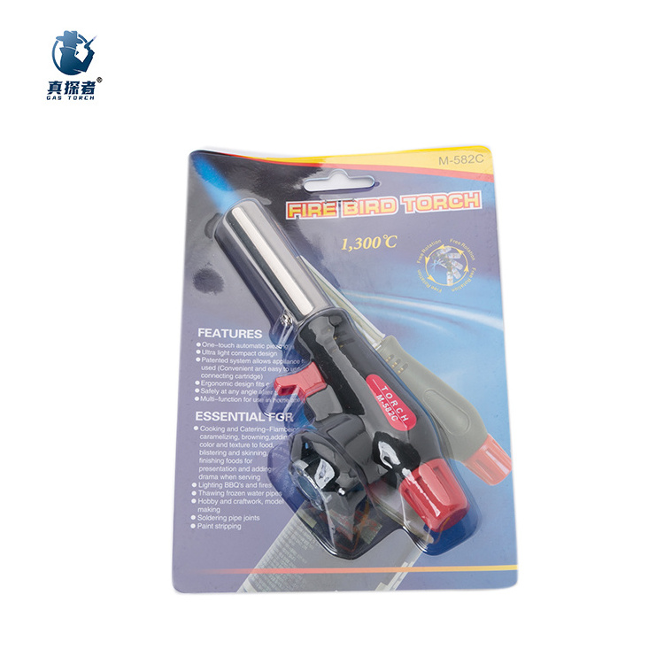 TLH-582C Cheap Wholesale Plastic Big Blue Flame Soldering Butane Torch Lighter Head For Welding