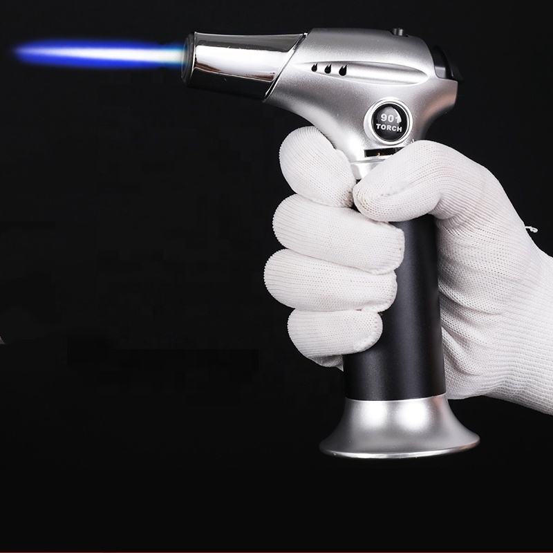 901 Soplete Encendedor Kitchen Chefs Gas Refillable Adjustable Jet Flame Butane Torch Lighter Gun With Safety Lock