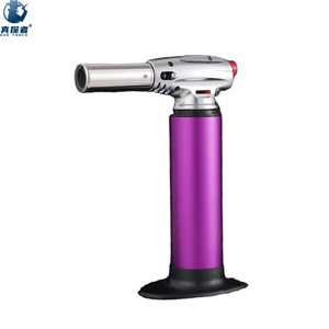 GF877 China manufacturer metal adjustable flame windproof butane gas torch lighters for kitchen