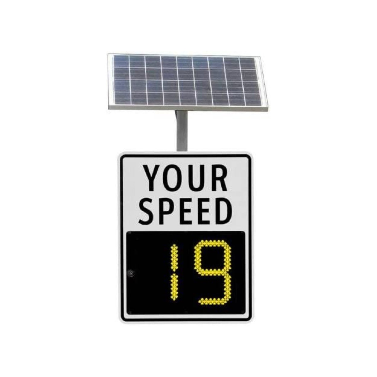 Manufacture Digital Solar Panel Slow Down Flashing Solar Speed Display Radar Traffic Sign Solar Radar Speed Sign