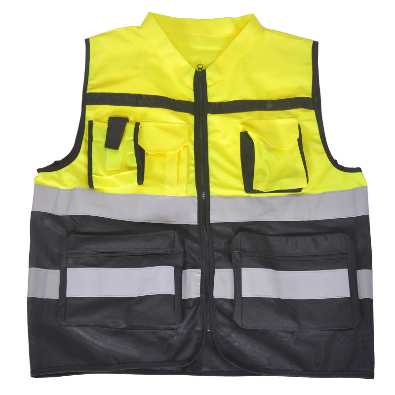 Orange Mesh Tactical Construction Vest Reflect  Reflective Molle Jacket Vest Black With Pockets