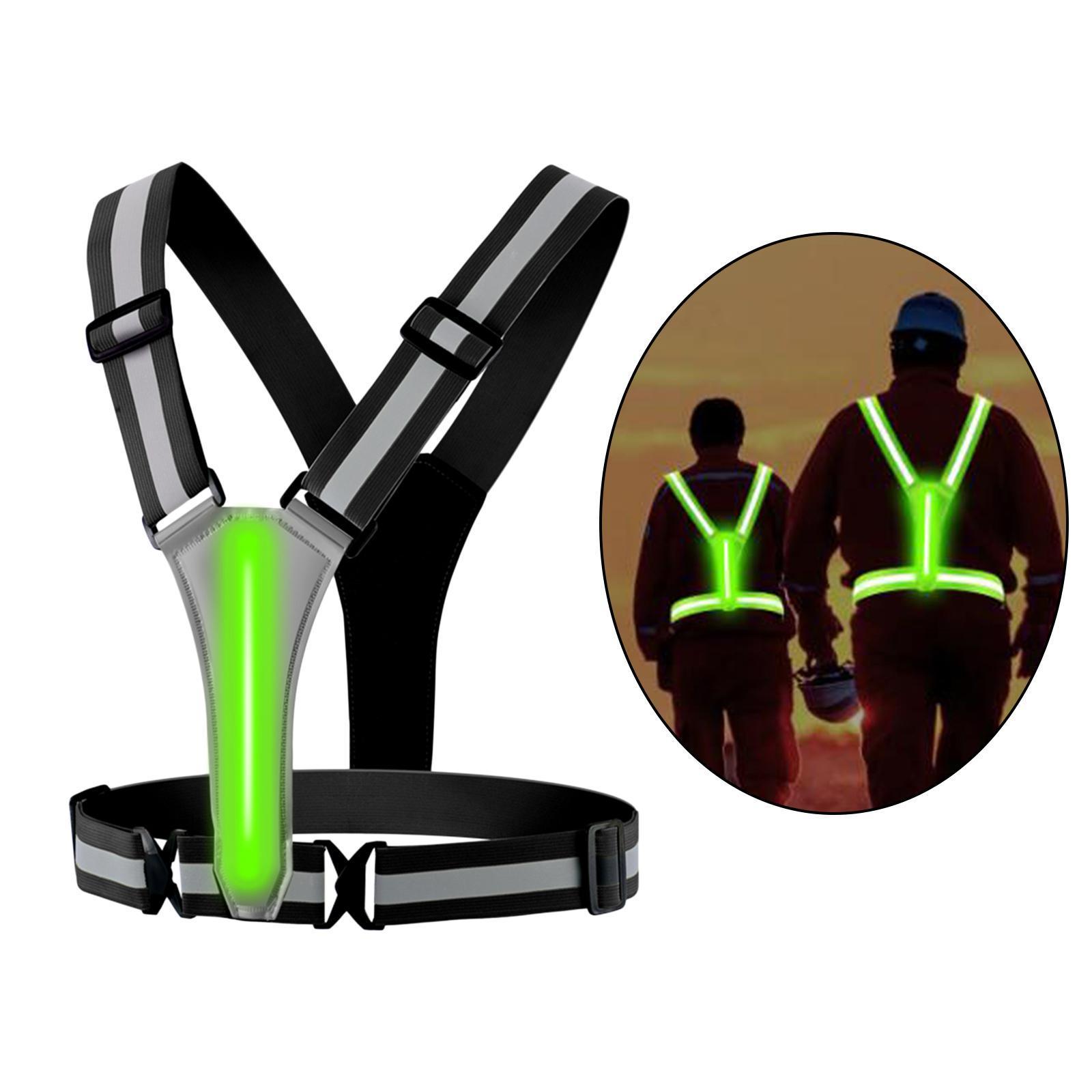 High Visibility custom reflective safety clothing sport USB rechargeable led vest for outdoor cycling/bike