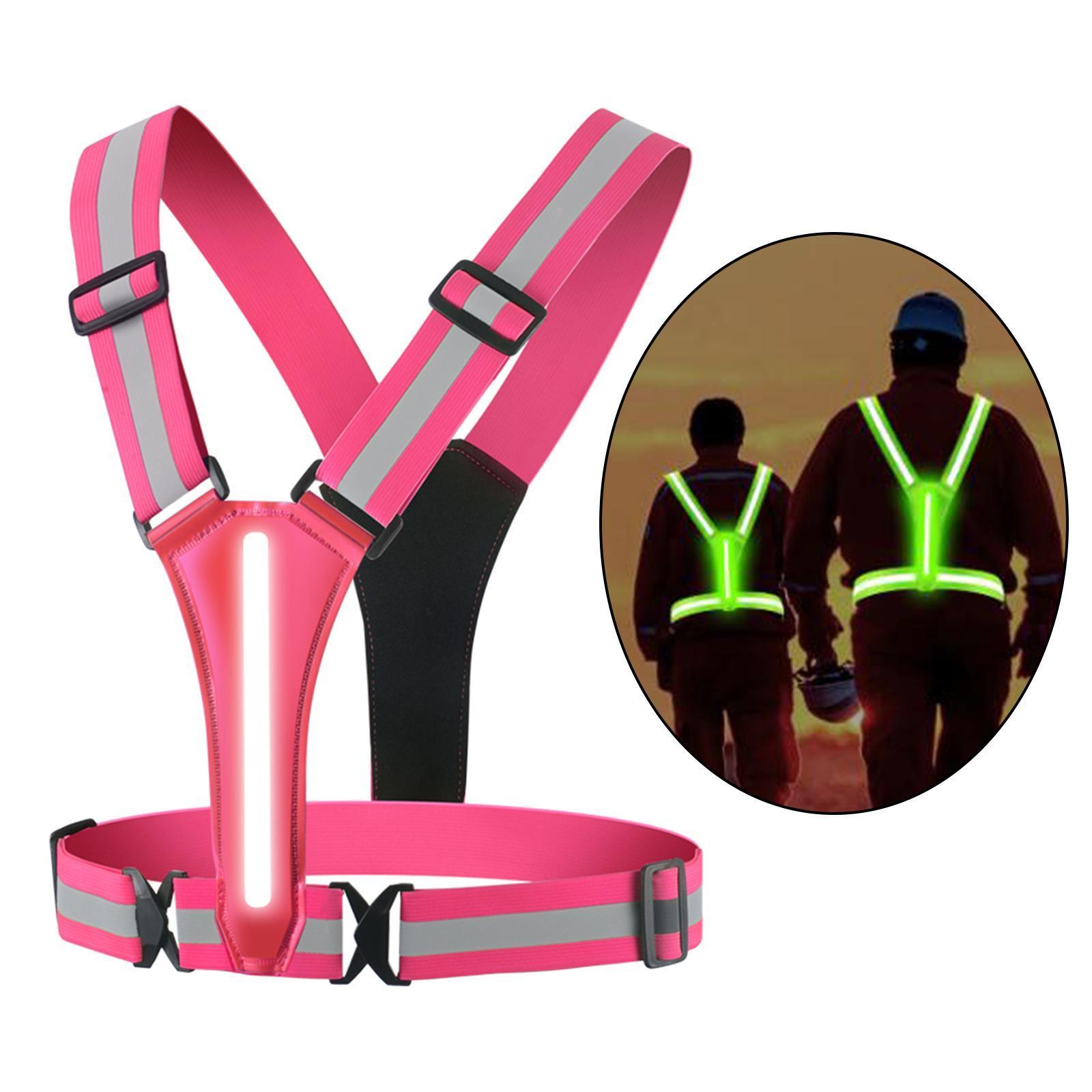 High Visibility custom reflective safety clothing sport USB rechargeable led vest for outdoor cycling/bike