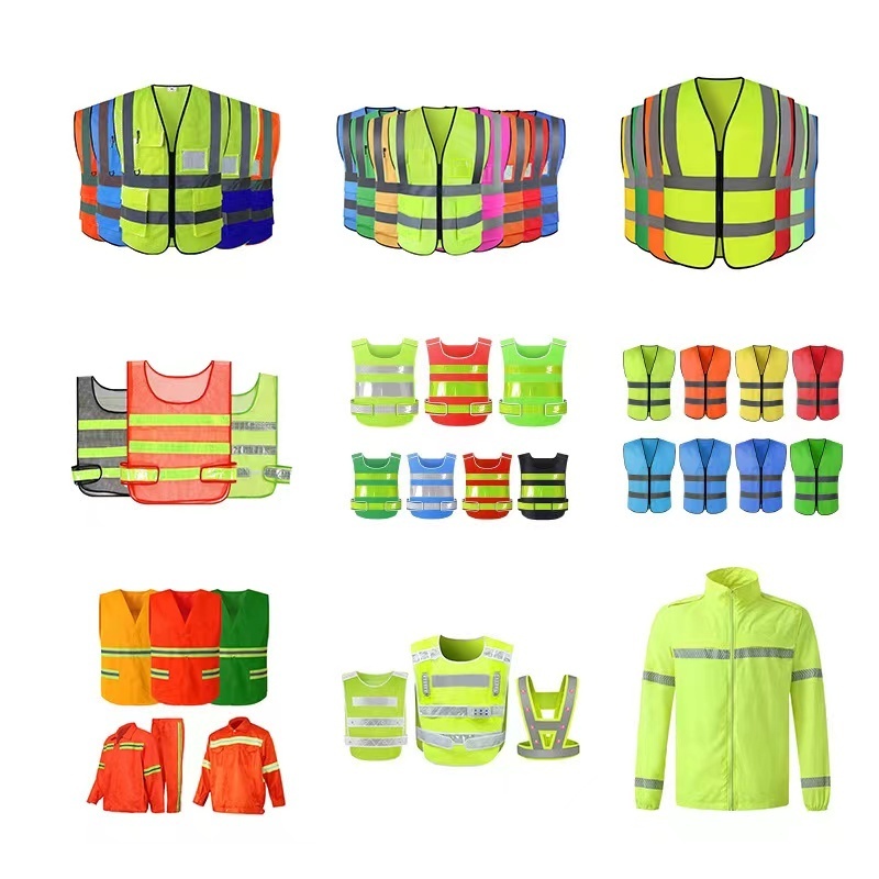 High Visibility Cool Red Reflective American Style Hi Vis Traffic Safety Officer Vest Perforate With Logo