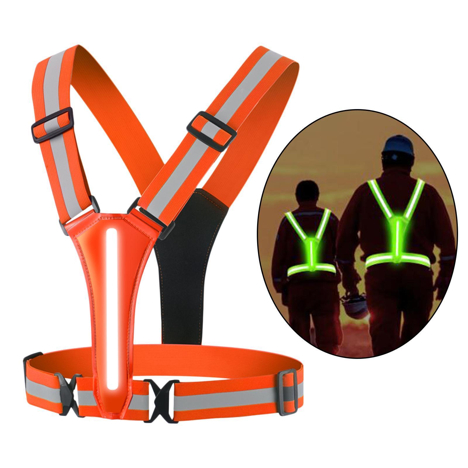 High Visibility custom reflective safety clothing sport USB rechargeable led vest for outdoor cycling/bike