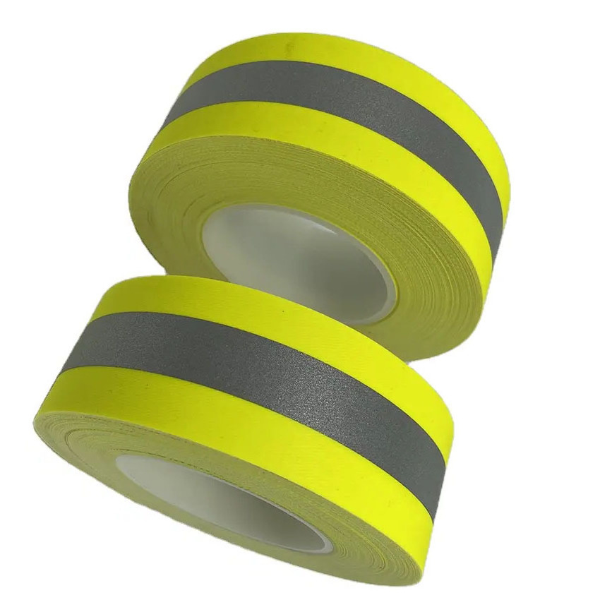 High Visibility Warning Safety Strip Reflective Material Fabric Tape Reflective Strips For Clothing