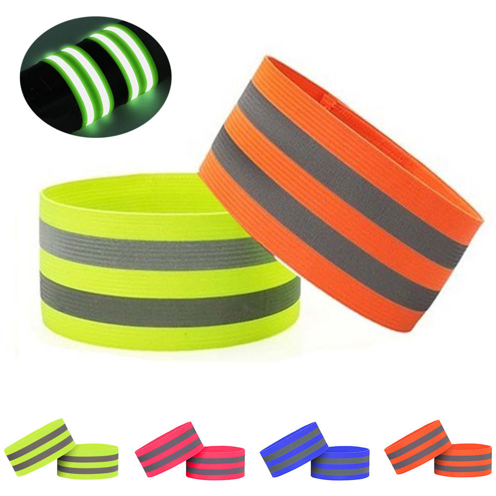 Band Multifunction Nylon Webbing Reflective Arm Wrist Webbing  Tape Bands Led Arm Leg Backpack Straps