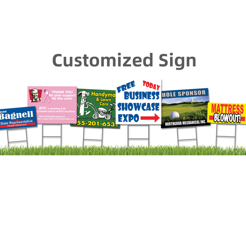 Custom board light weight energy saving easy transport politic corrugated folding yard lawn foam corflute signage stand sign