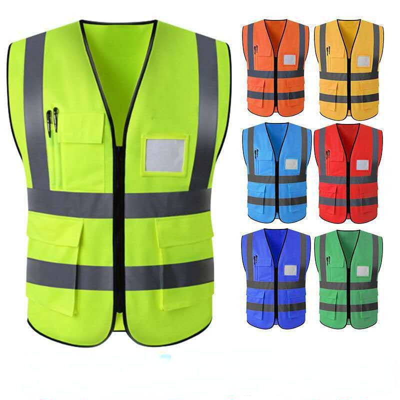 High Visibility Cool Red Reflective American Style Hi Vis Traffic Safety Officer Vest Perforate With Logo