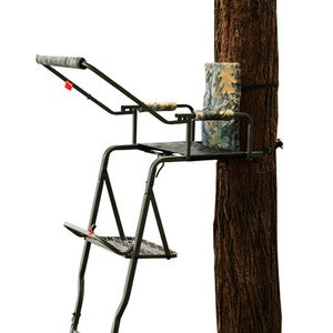 TS004 deluxe 16.5' telescopic ladder steel hunting tree stand