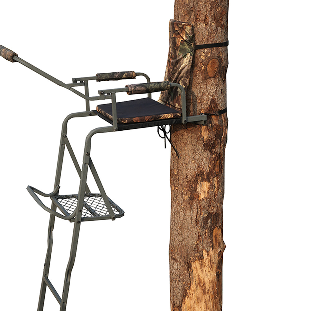 Outdoor Telescopic Camo Metal Tree Seat Deer Hunting Ladder Tree Stand