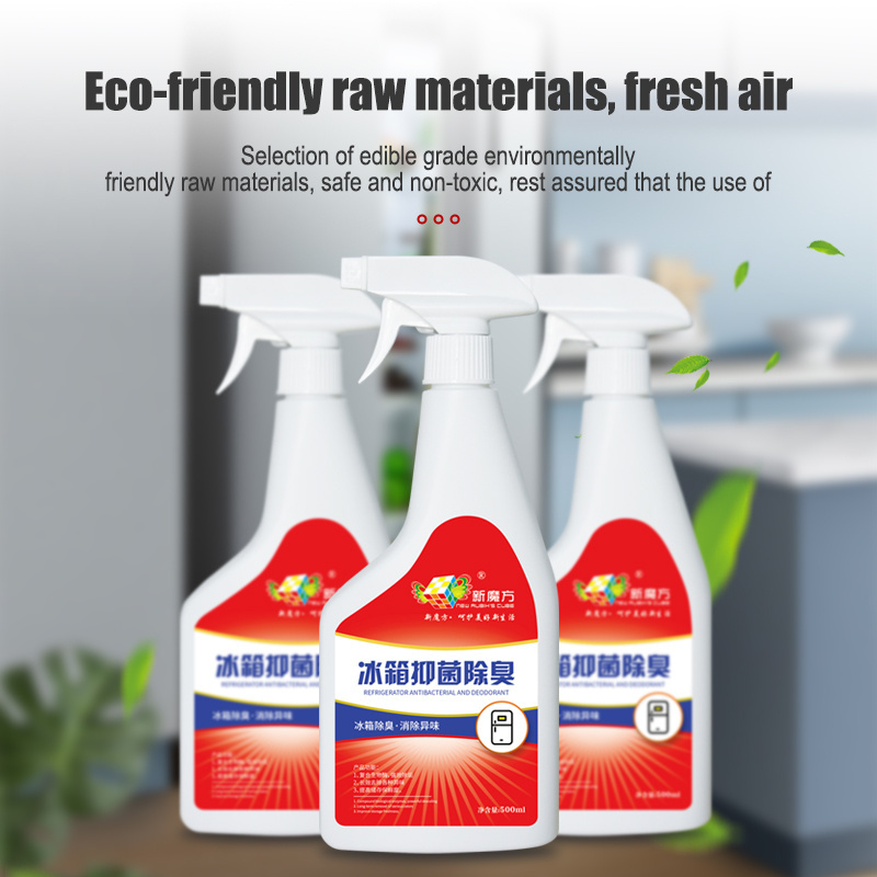 Fridge Fresh Spray Long-Lasting Deodorizer Spray For Freezer Home Appliance Cleaning Supplies Odor Removal 500ml Large Capacity