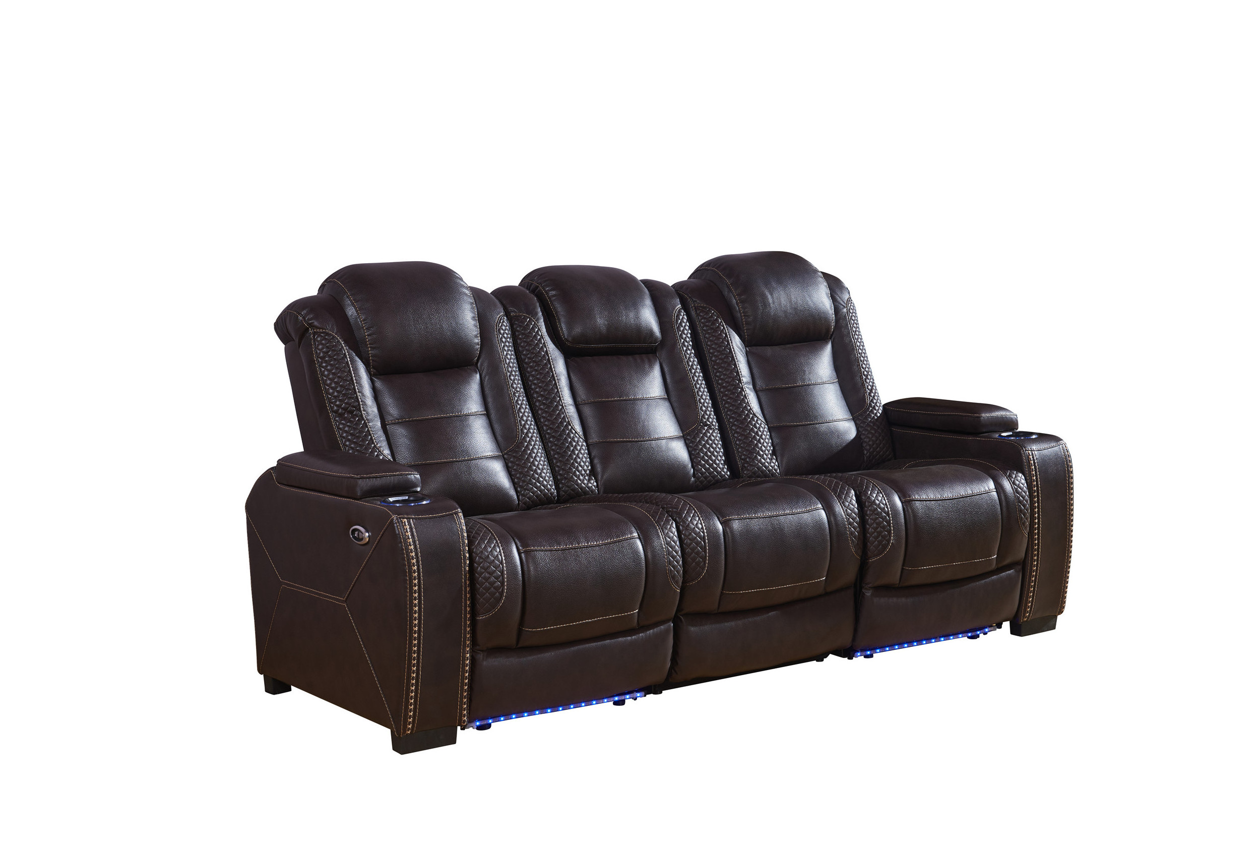 2024 Home Theatre Leather Power Electric Recliner Movie Theater Sofa Seating With LED Light