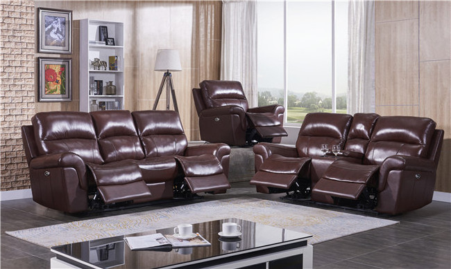 2024  Wholesale genuine leather  Living room power recliner chair big sized chair