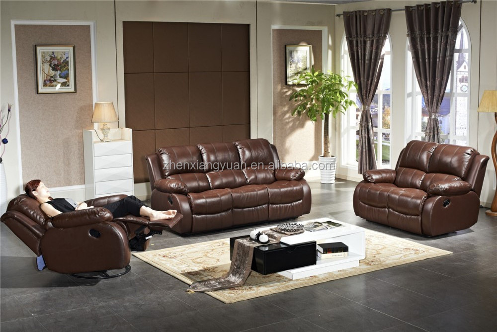 living room furniture recliner luxury sofa sets indoor furniture leather sofa set 3648A