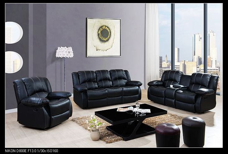 modern reclining PU LEATHER sofa for living room reclining sectional sofas