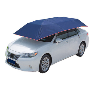 Portable Folding Outdoor Semi Automatic 4.2m 4.6m Car Sunshade Roof Shade Cover Automatic Car Umbrellas With Remote Control