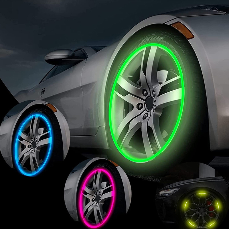 Universal Motorcycle Car Wheel Dust Cap Auto Glow Tyre Stem Air Valve Cover Light Autoluminescence Car Tire Valve Cap