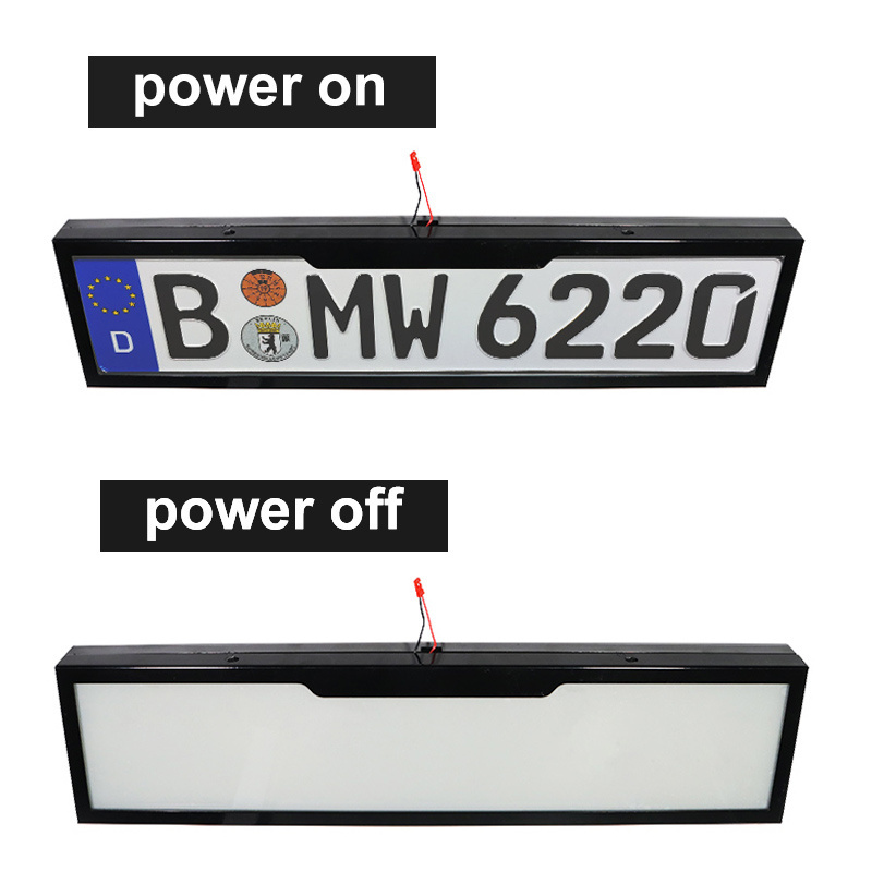 EU Fog Plate Shadowing Electric Automobile Auto Car European Car Number Metal Licence Plate Holder