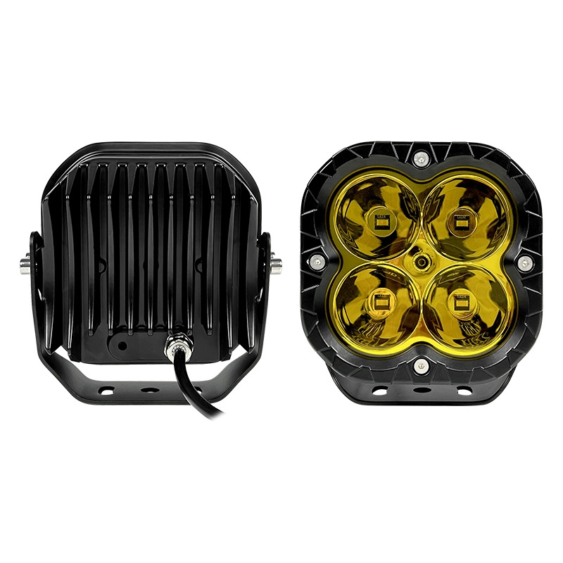 5 Inch 80W LED Cube Pods Driving Fog Amber Off road Work Light for Off-road Vehicles Motorcycles Auxiliary Led Lights