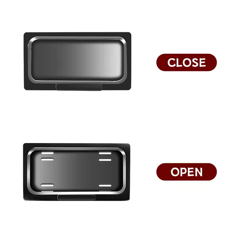 Single Pack USA Car Automatic Electric Retractable Curtain License Plate Frame