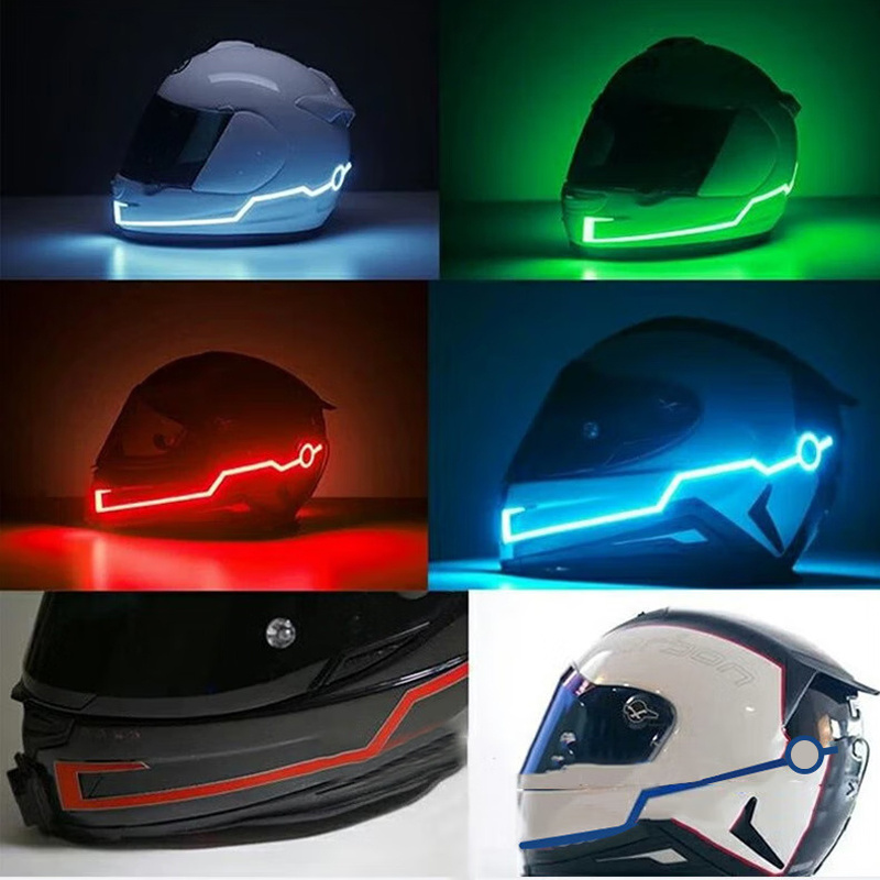 Cool Led Motorcycle Helmet Strip Light Glowing Safety Night Light El Tape For Helmet