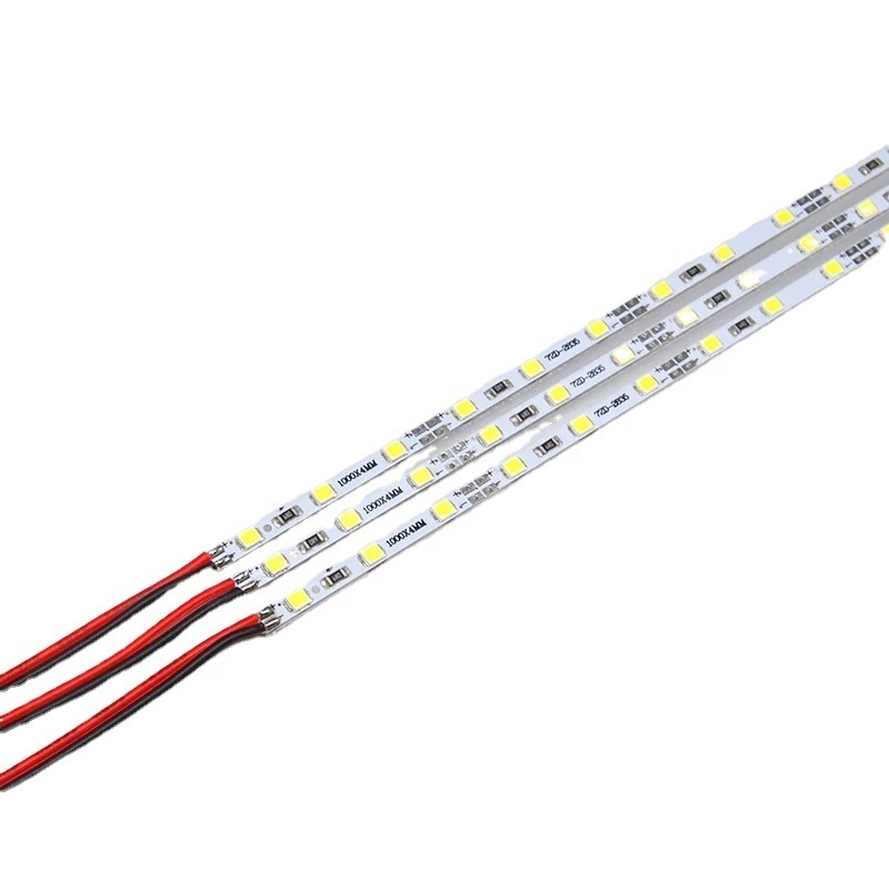 SMD2835 Ultra Thin 4mm Narrow 2835 Led Hard Strip 120Leds 12V 24V Bar Light Cuttable Back Glue Multi Color Led Hard Strip