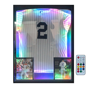 Jersey Frame Enlarge Size Basketball Jersey Frame With Cardboard and Led Color Lights Sports Jersey Display Frame