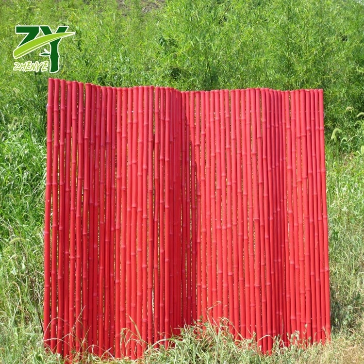 Bamboo fence rolls plastic coat, cheap natural bamboo fence roll pvc coated