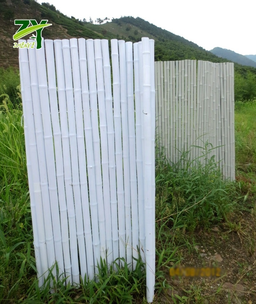 Bamboo fence rolls plastic coat, cheap natural bamboo fence roll pvc coated