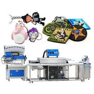 High Production automatic Pvc rubber Fridge Magnet label key chains badge making machine