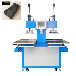 Automatic 3D Embossing machine for clothes jeans fabric Leather logo embossed making