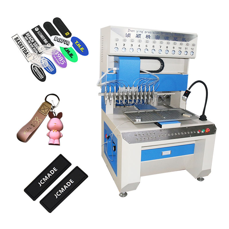 Dripping molding pvc patch making machine for label trademark dispensing and coloring and rubber products making