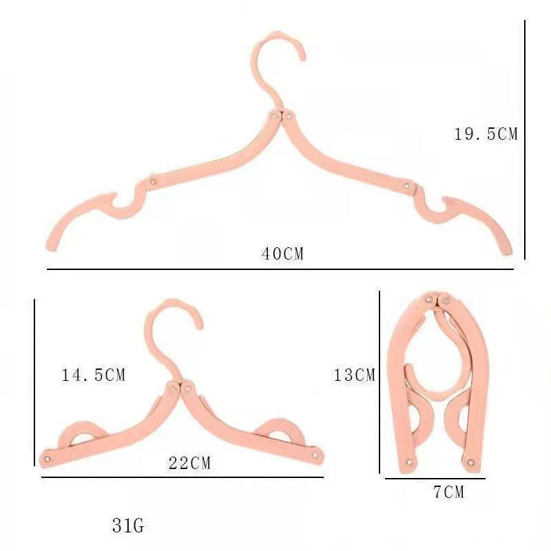 Portable Plastic Folding Clothes Hanger Nordic Style Plastic Travel Coat Hangers