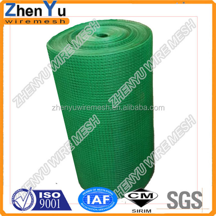 12.7mm,19mm,25.4mm concrete reinforcing mesh plastic/vinyl/pvc/epoxy coated Green Welded Wire Mesh in rolls