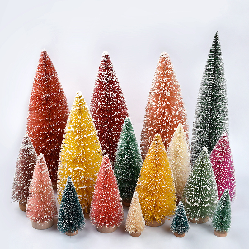 2023 Hot Sell Small Christmas Tree Sisal Cedar Pine Tree Mini Christmas trees Pine Home Decor