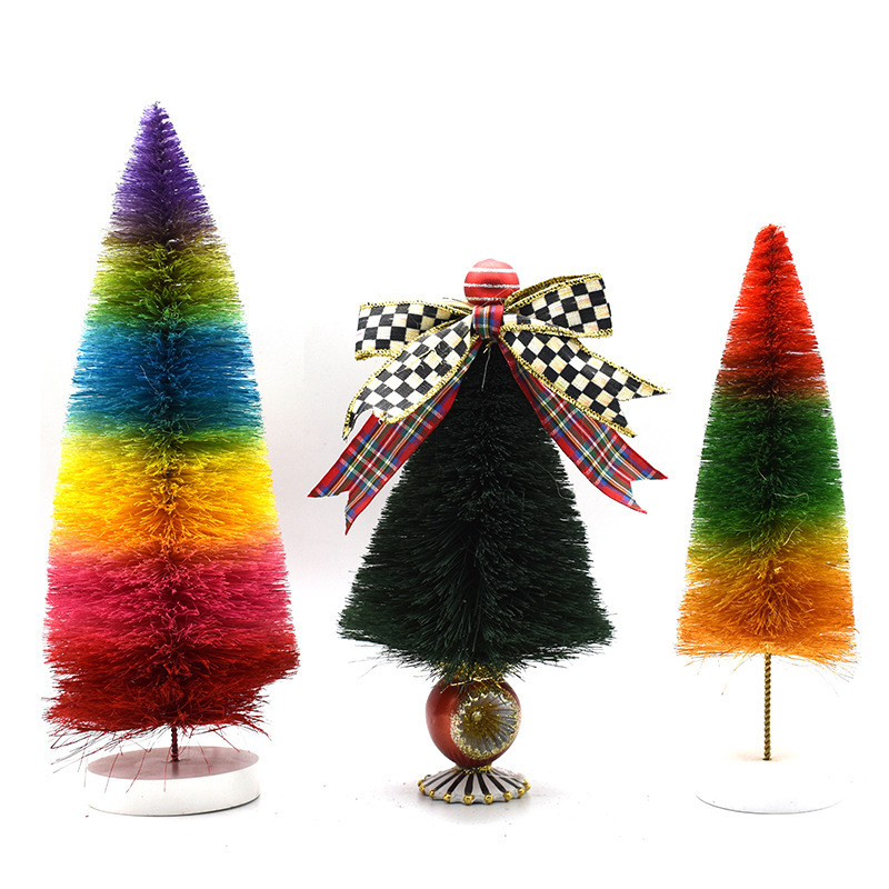 Creative Snowflake Christmas tree desktop decoration office desk decoration small mini Christmas tree gift wholesale