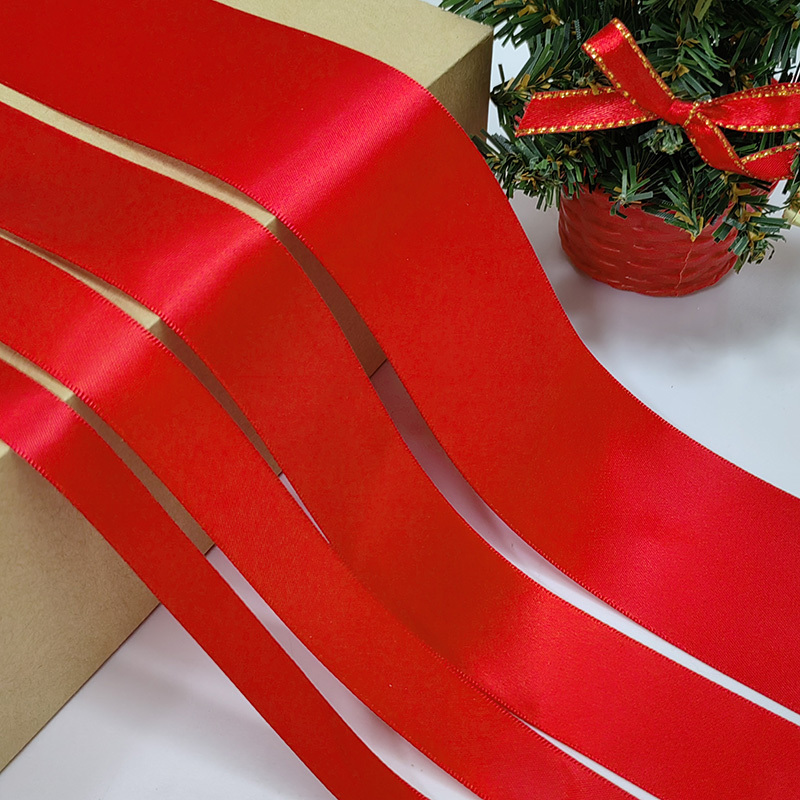 Free Sample Factory Polyester 1.5 inch Custom Gift Ribbons 2 Inch Ribbon Roll 4cm 1 1/2 Satin Ribbon For Gift Wrap