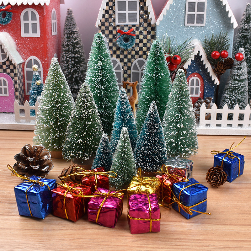 2023 Hot Sell Small Christmas Tree Sisal Cedar Pine Tree Mini Christmas trees Pine Home Decor