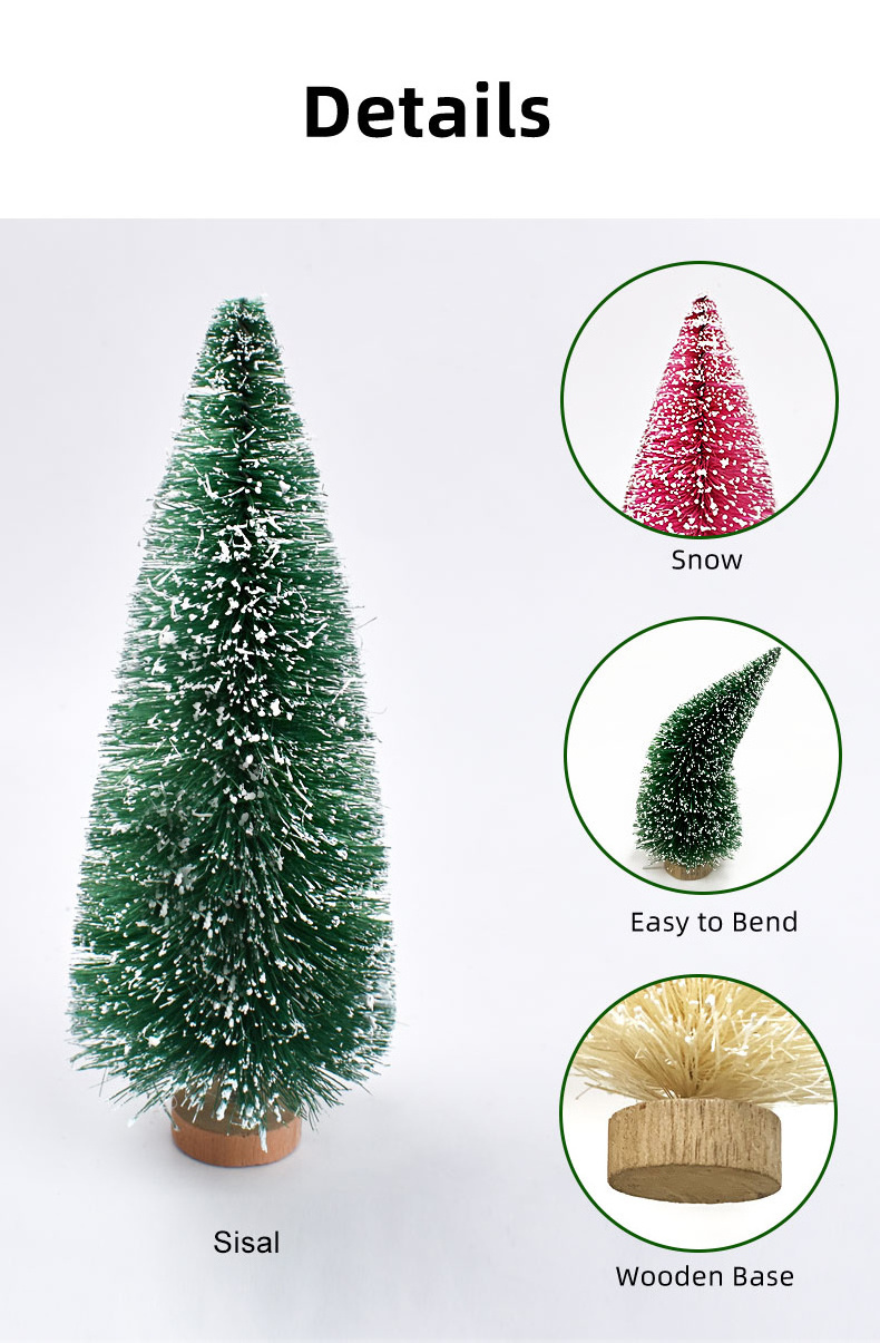 2023 Hot Sell Small Christmas Tree Sisal Cedar Pine Tree Mini Christmas trees Pine Home Decor