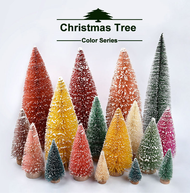 2023 Hot Sell Small Christmas Tree Sisal Cedar Pine Tree Mini Christmas trees Pine Home Decor