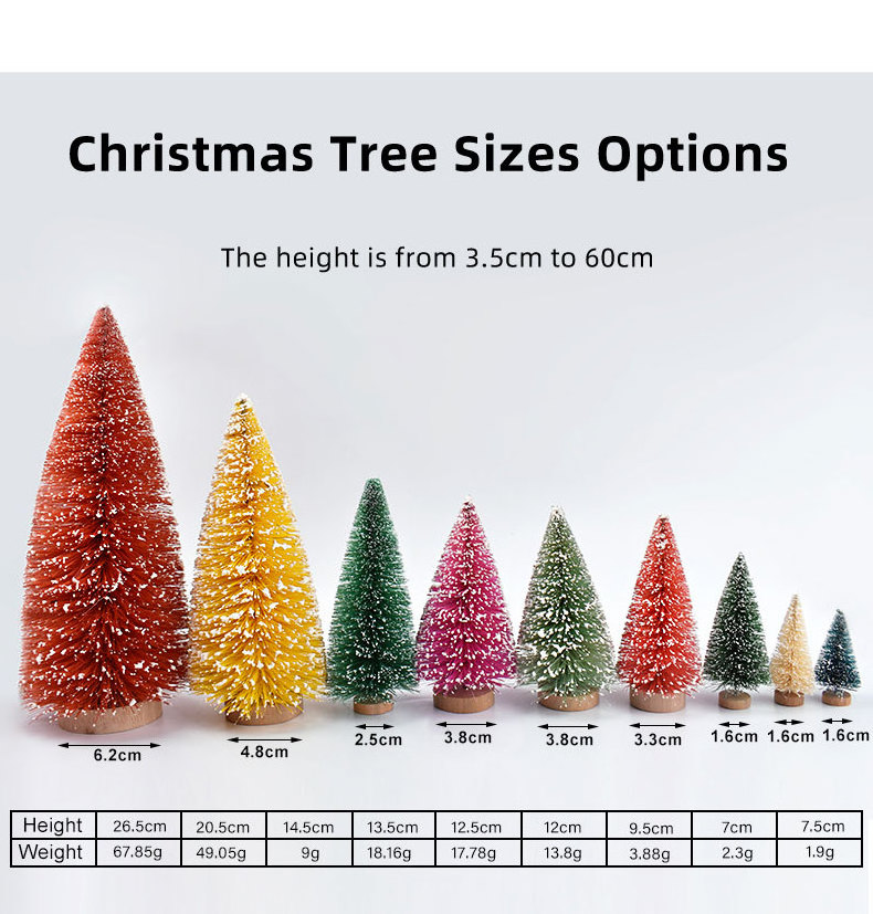 2023 Hot Sell Small Christmas Tree Sisal Cedar Pine Tree Mini Christmas trees Pine Home Decor